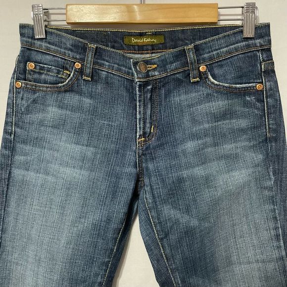 Sz 27 David Kahn Heidi Cropped Medium Wash Blue Jeans - Picture 3 of 12